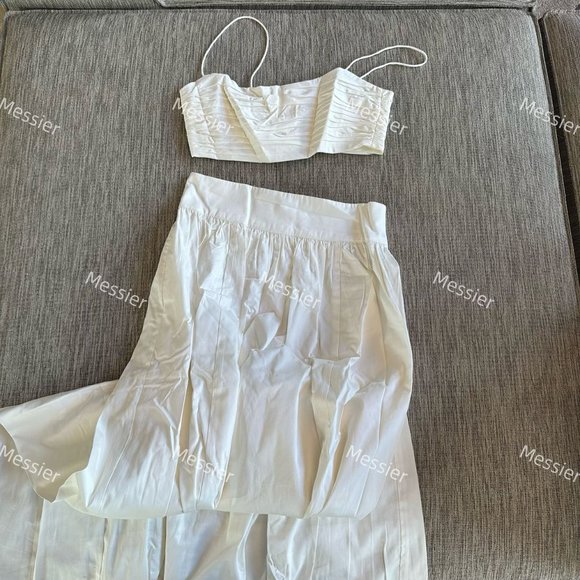 Reformation Carlow Two Piece Dress in White - Picture 14 of 16